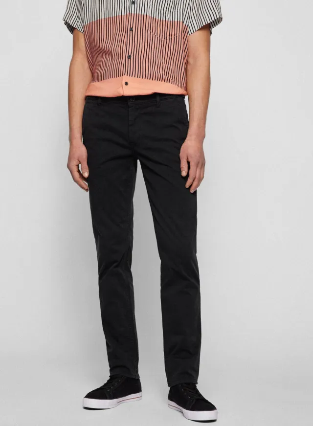 Boss Chino slim fit broek zwart, foto 3