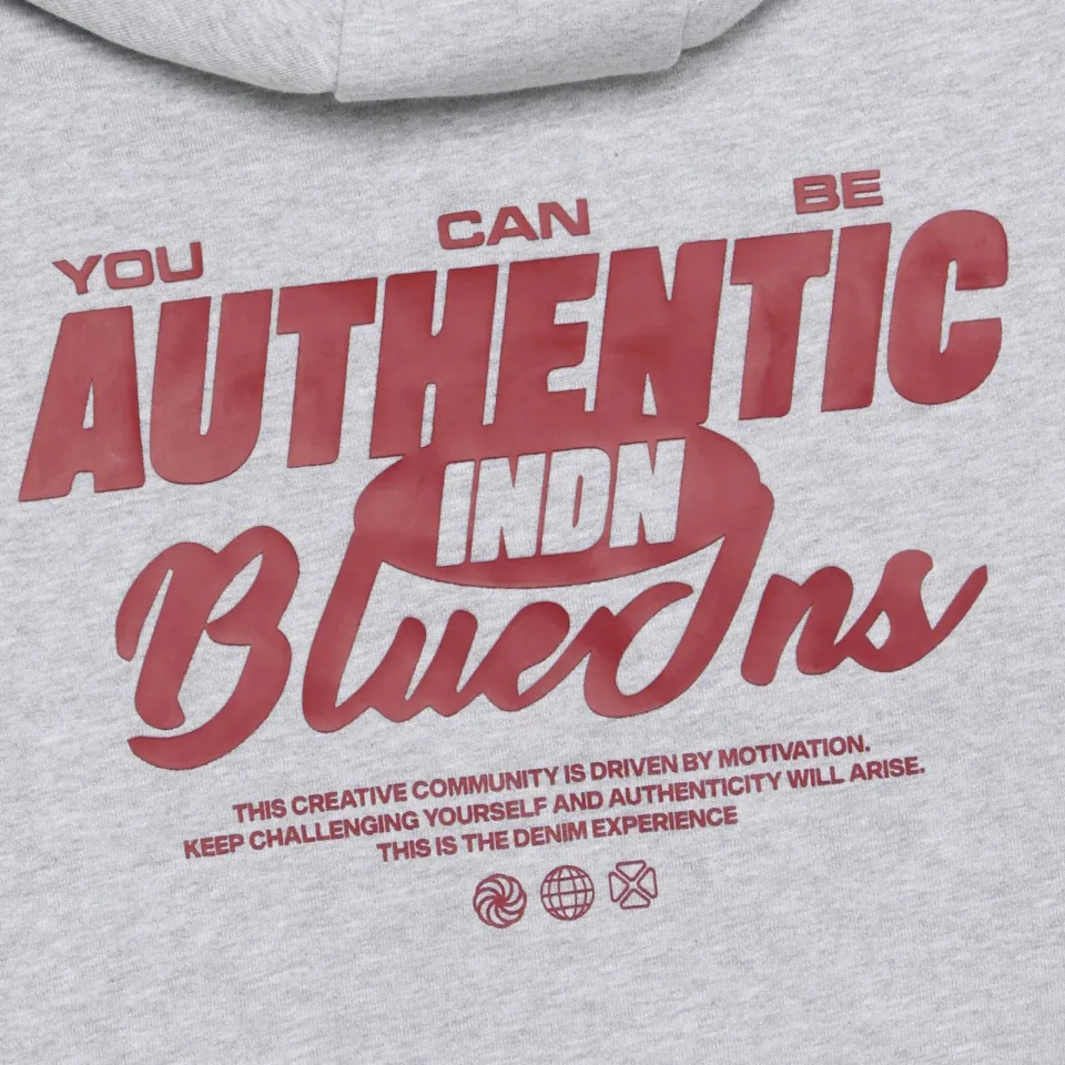 Indian Blue Jeans rechtvallende hoodie met backprint - grijs, foto 6