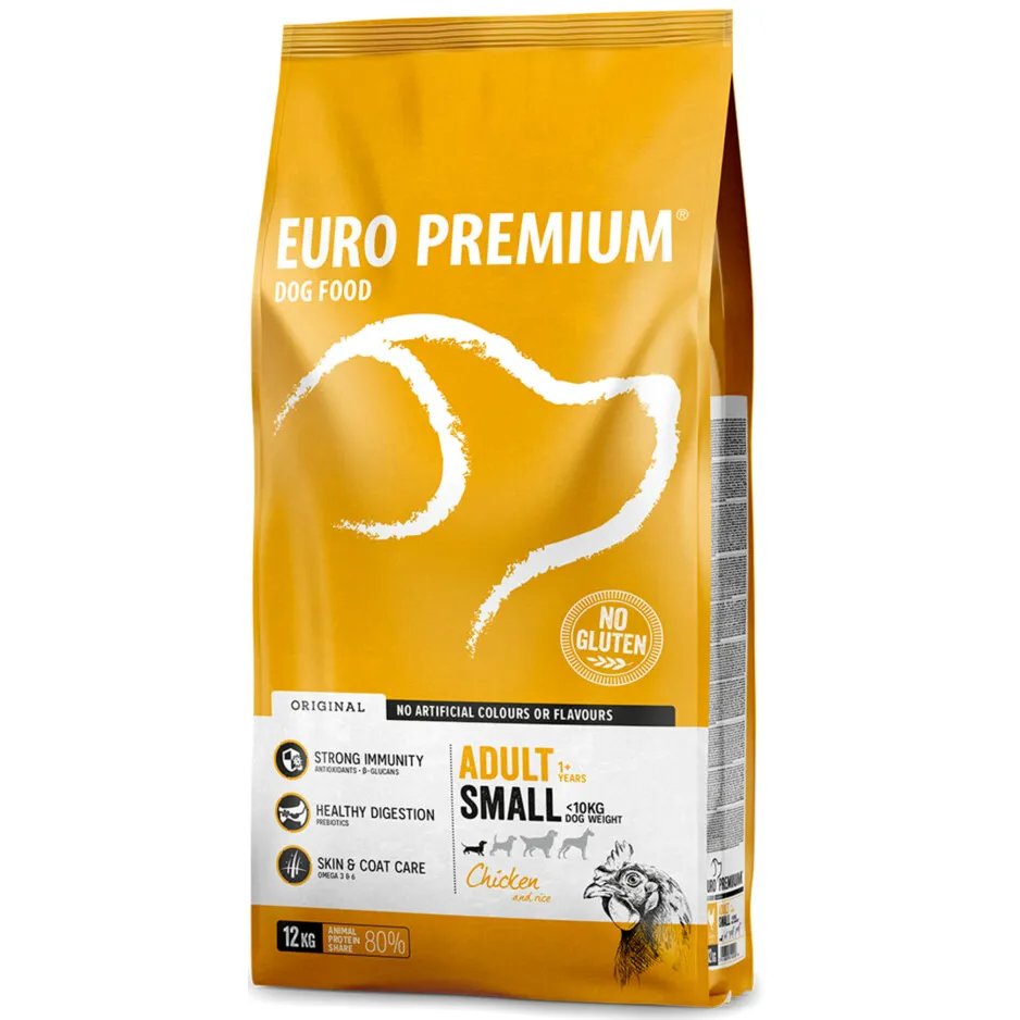 Euro Premium Adult Small kip & rijst hondenvoer 12 kg