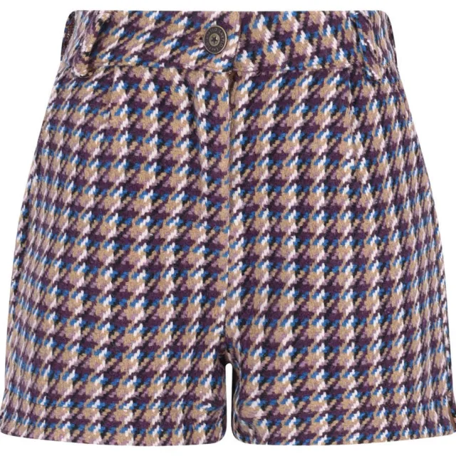Like Flo pied-de-poule korte broek paars, foto 2