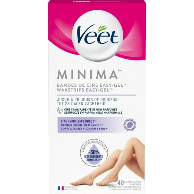 Veet Koude Waxstrips Minima Benen Hypoallergeen 40 stuks
