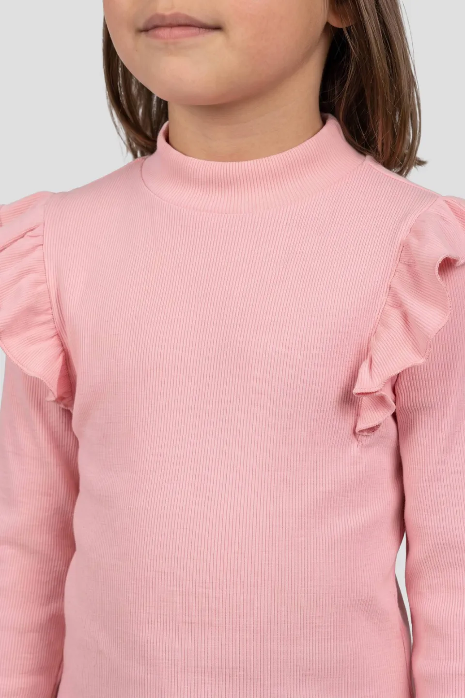 Orange Stars longsleeve met ruches felroze, foto 5