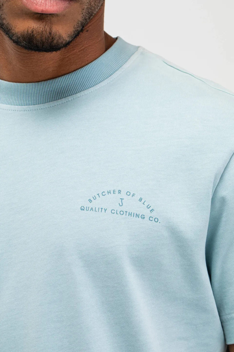Butcher of Blue oversized T-shirt met backprint lichtblauw, foto 4