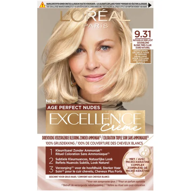 L'oréal Age Perfect Nudes 9.31 haarkleurmiddel licht goudblond