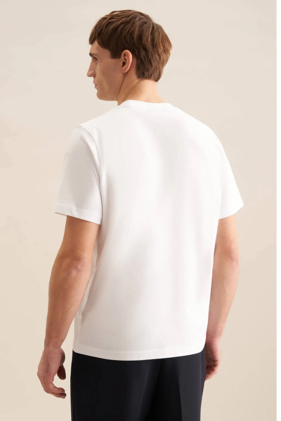 Seidensticker regular T-shirt wit, foto 5