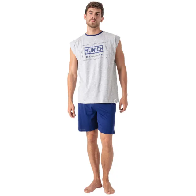 Munich MU19 mouwloze pyjamaset grijs