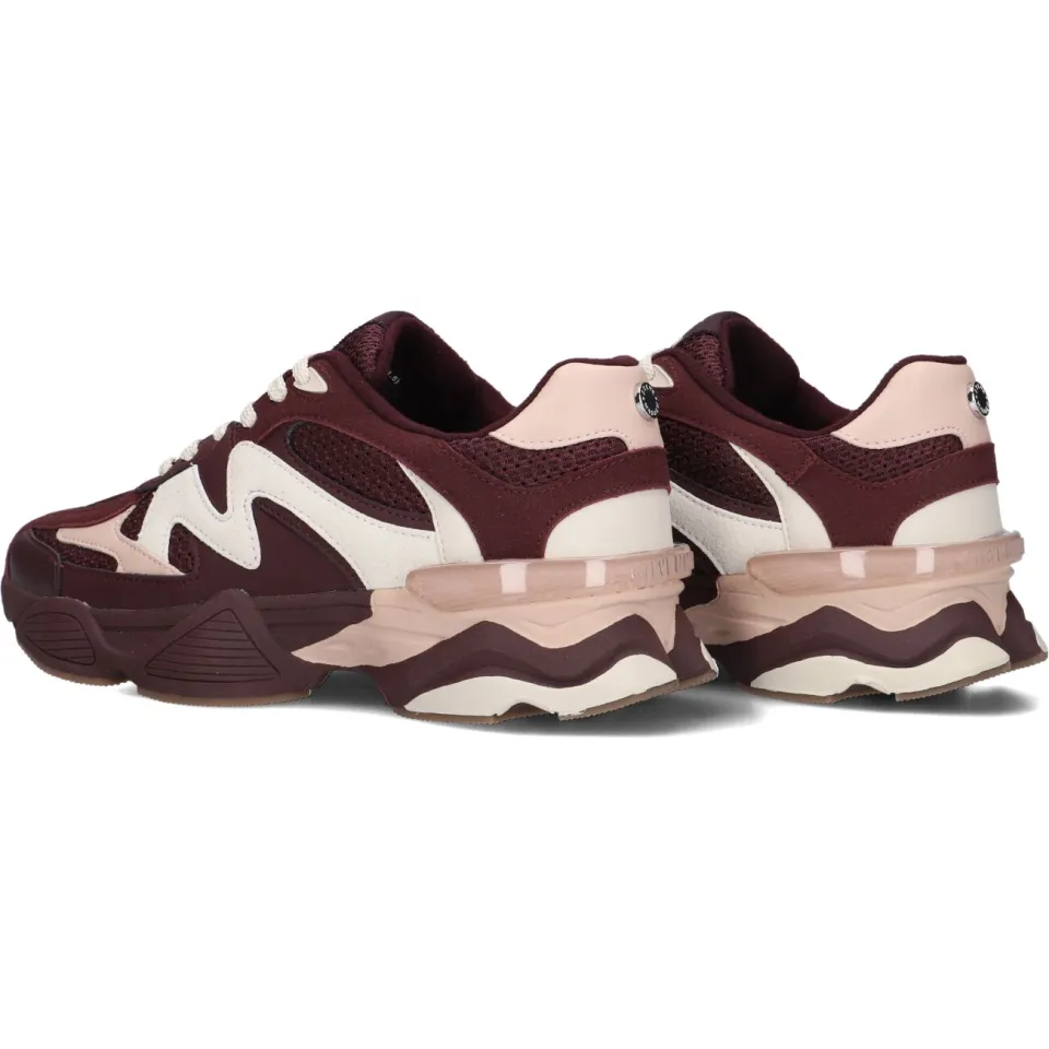 Steve Madden Speeder chunky imitatieleren sneakers - bordeaux/roze, foto 5