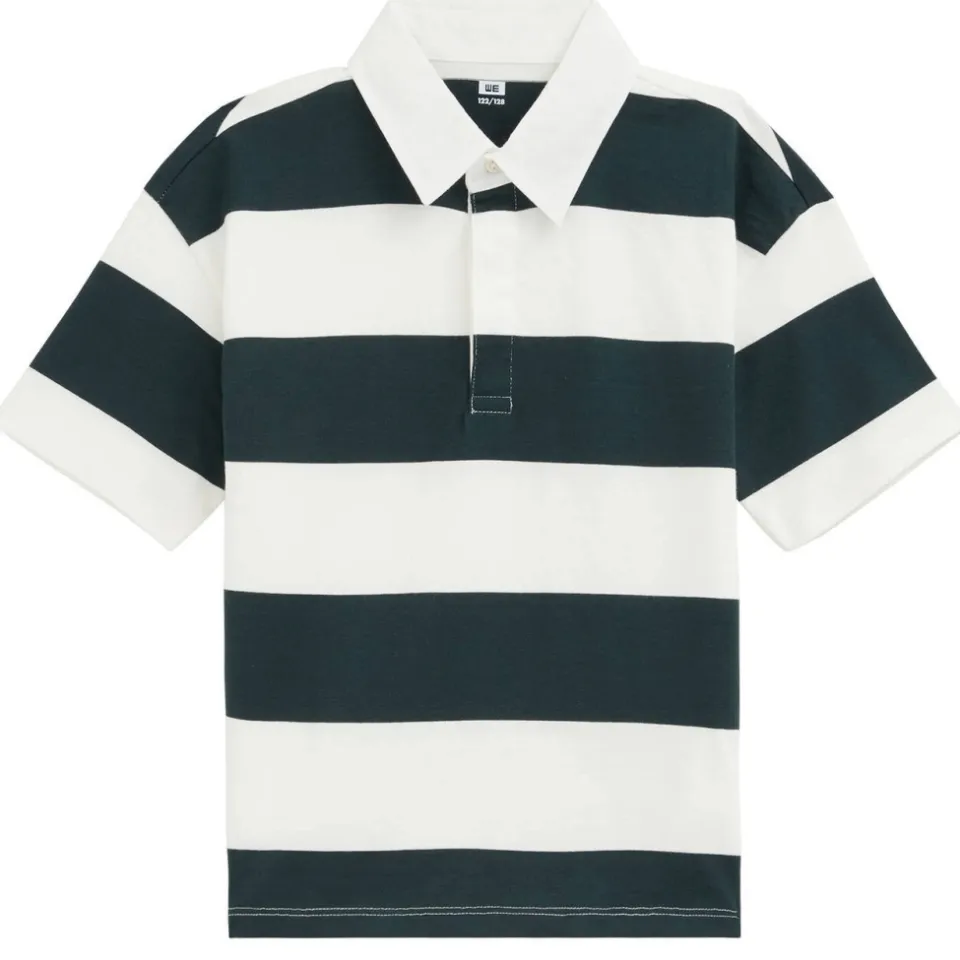 WE Fashion gestreepte polo - donkergroen, foto 2