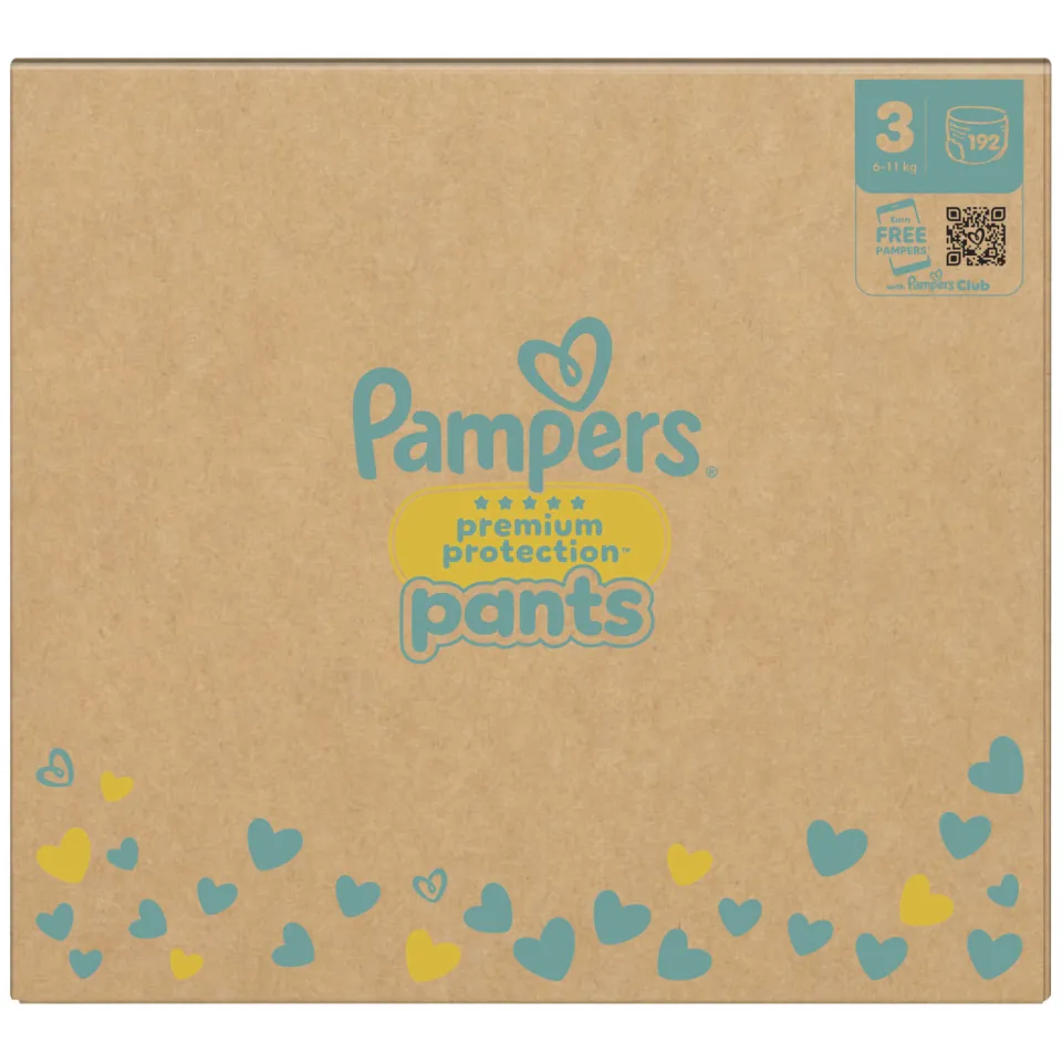 Pampers Premium Protection luierbroekjes maat 3 (6-11 kg) 192 stuks, foto 3