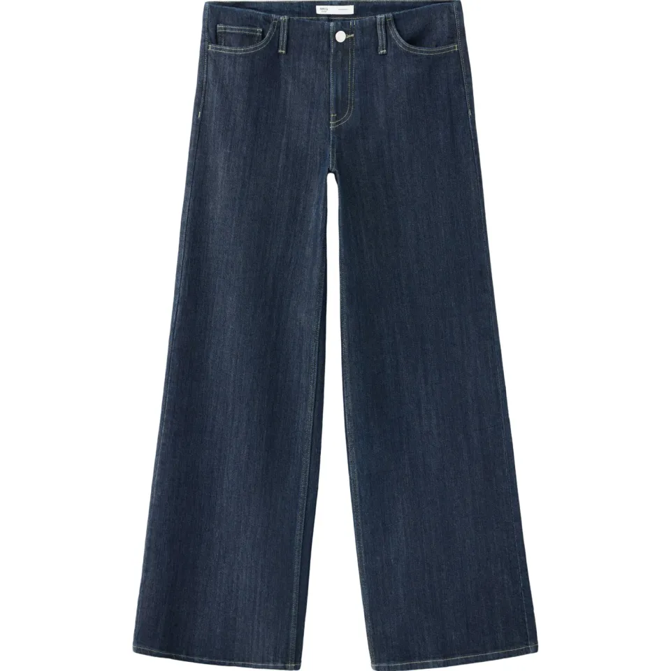 Mango TEEN straight leg jeans - dark blue denim, foto 2