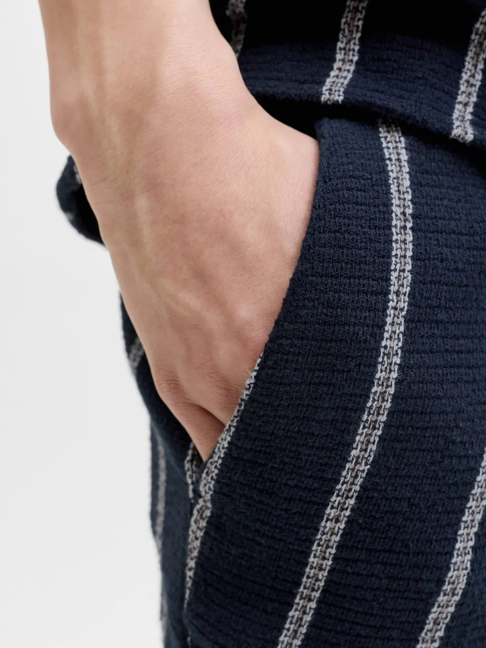 Jack & Jones Junior relaxed gestreepte casual short donkerblauw donkerblauw/wit, foto 6