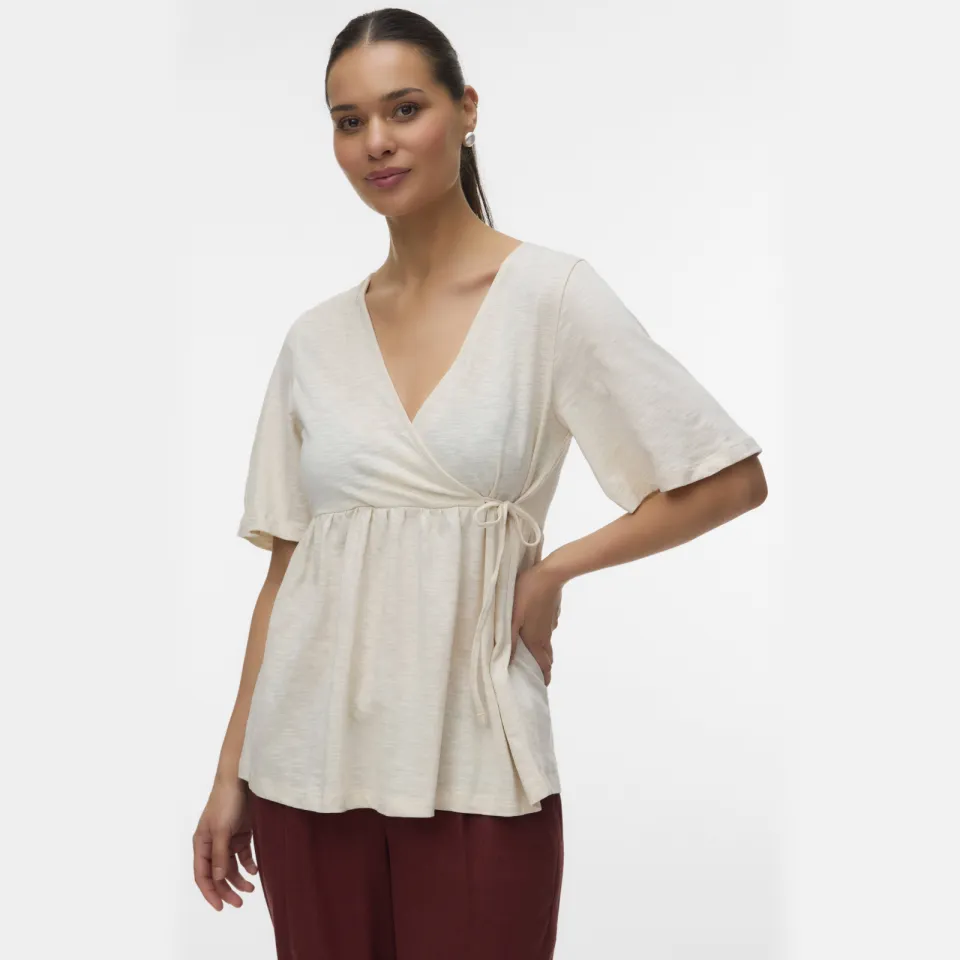 Mamalicious overslagtop beige, foto 4