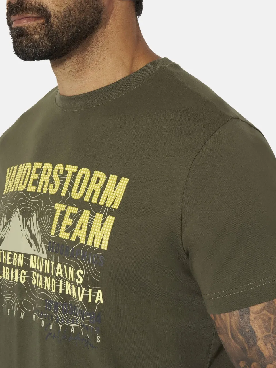 Jan Vanderstorm BALVAR T-shirt olijfgroen, foto 6