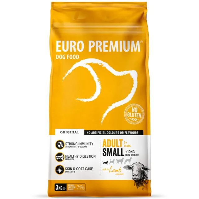 Euro Premium Adult Small lam & rijst hondenvoer 3 kg, foto 2