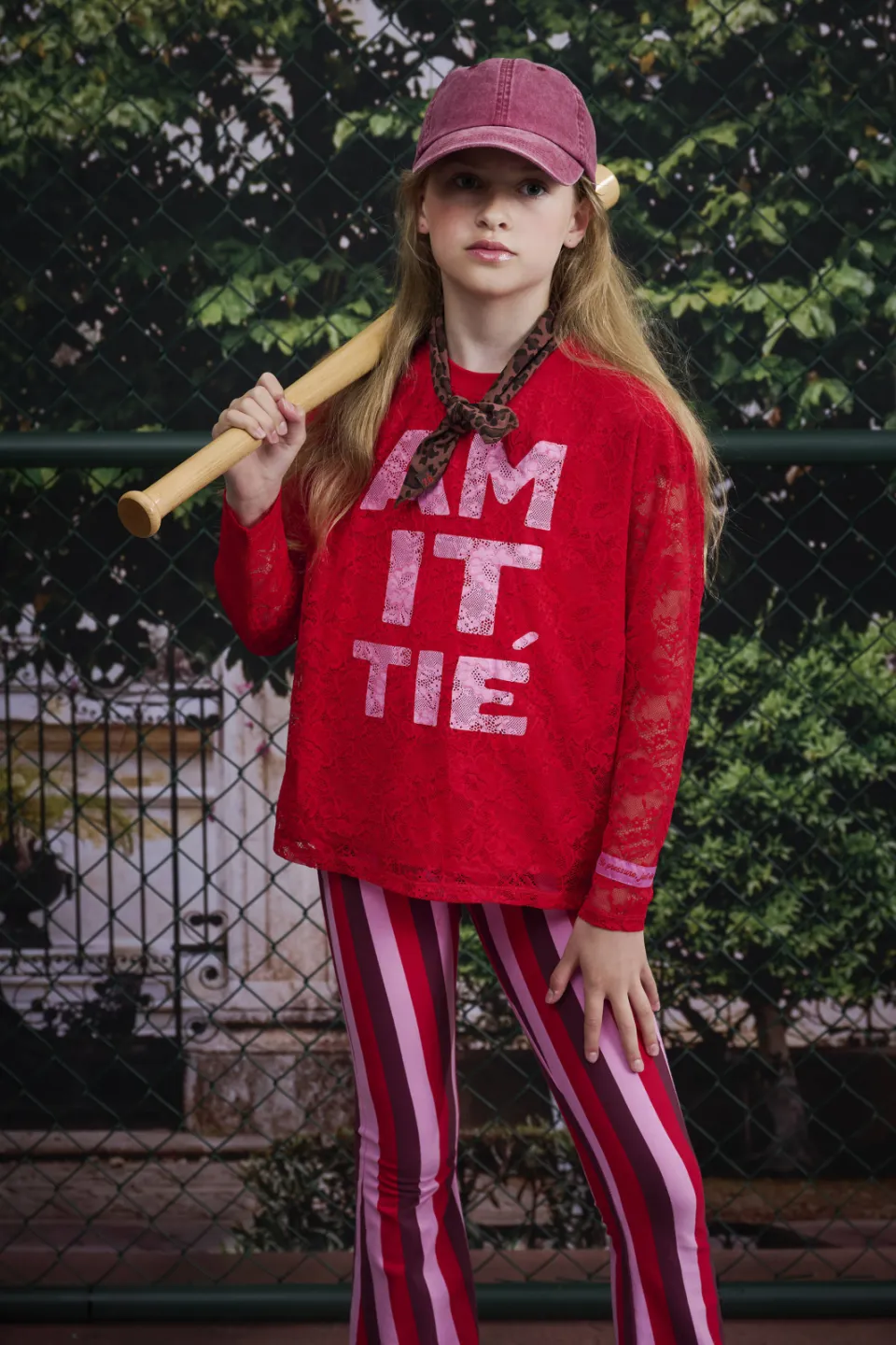 Z8 Alexandra kanten longsleeve rood