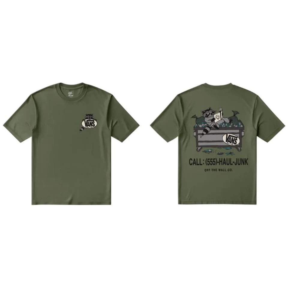 Vans rechtvallend t-shirt met backprint groen, foto 4