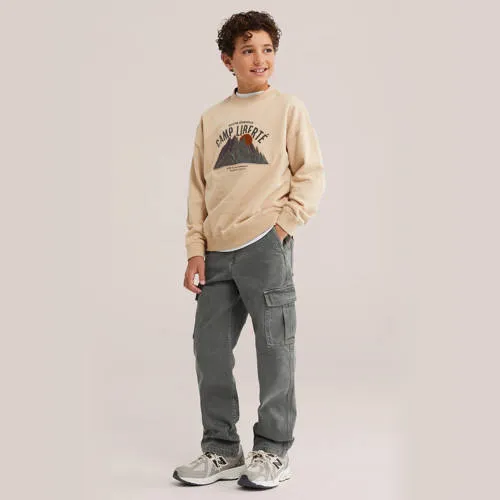 WE Fashion sweater met print - zand, foto 3