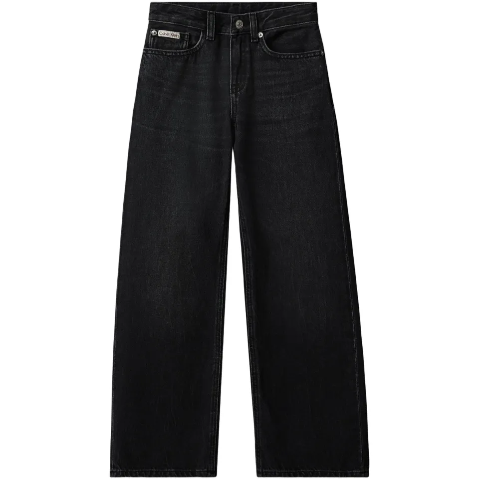 Calvin Klein wide leg jeans - zwart, foto 2