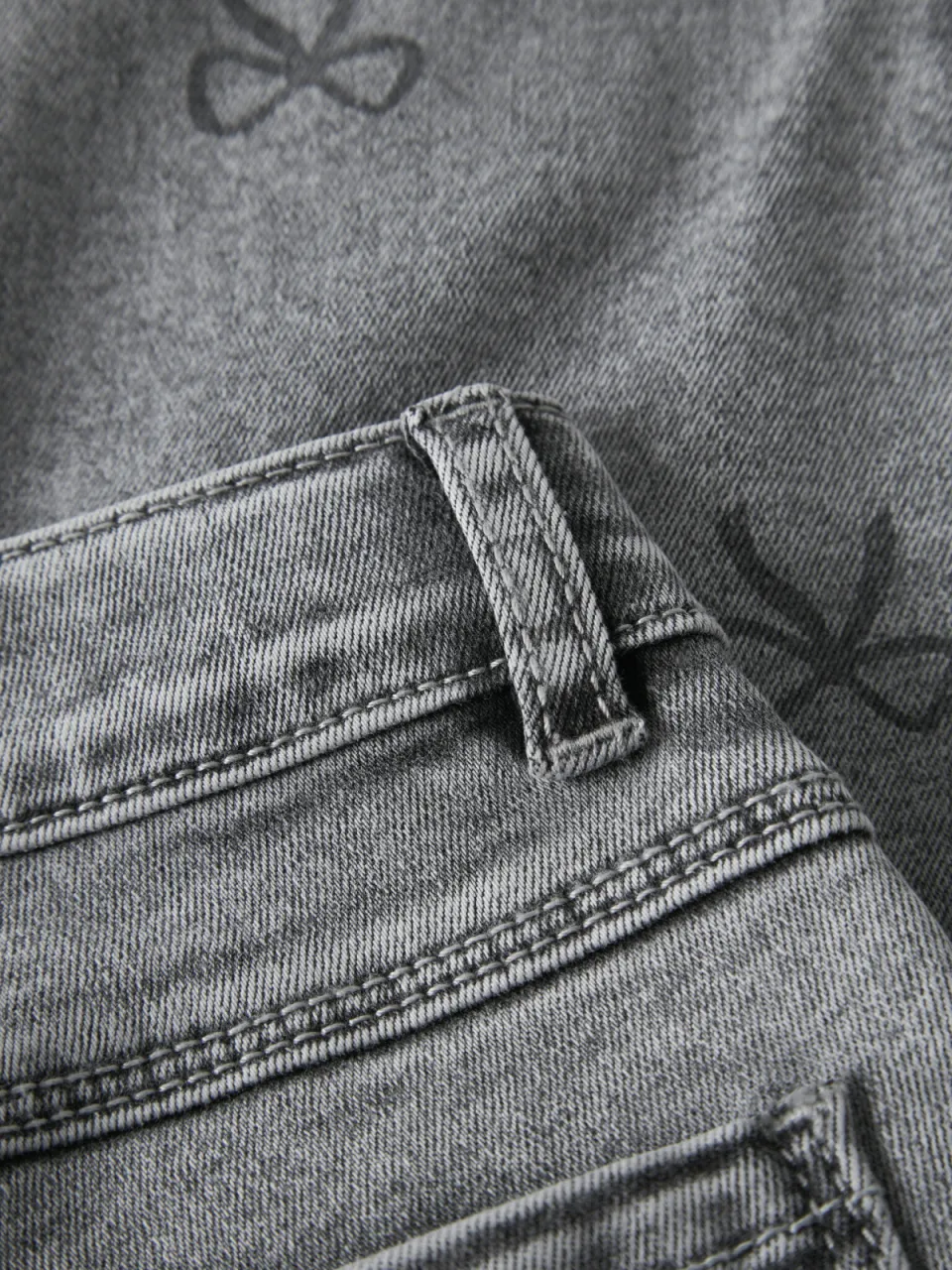 NAME IT MINI NMFBELLA mom jeans met strikjes grey denim, foto 5