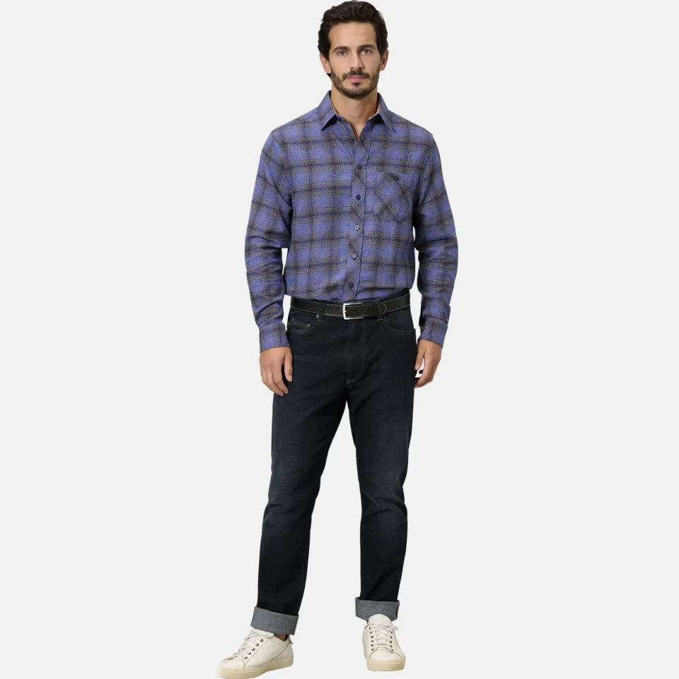 Babista regular fit overhemd Plus Size met print - blauw