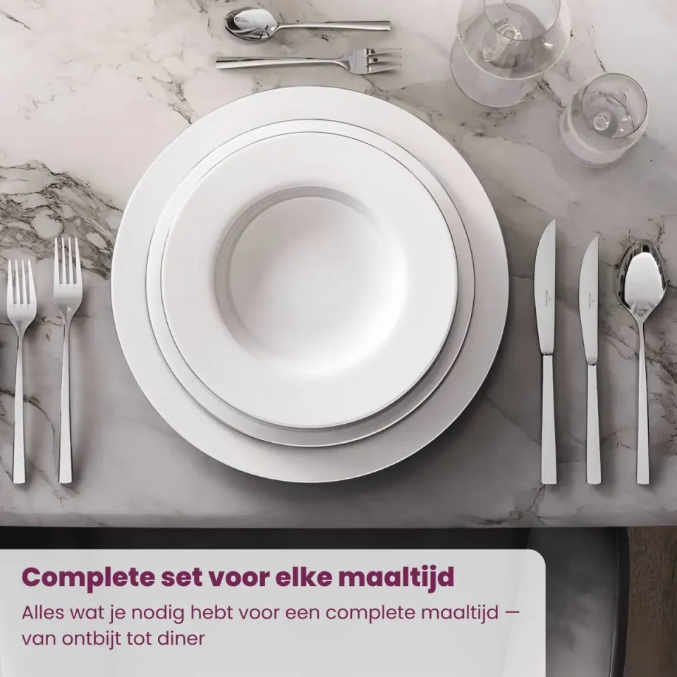 Villeroy & Boch Piemont bestekset zilver 4-delig, foto 3
