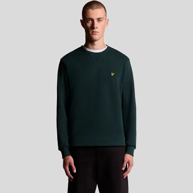 Lyle & Scott regular fit sweater - donkergroen donker groen
