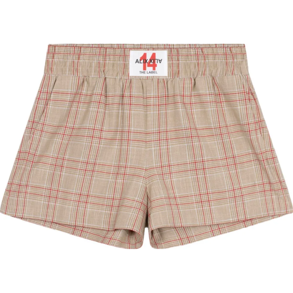 Alix The Label geruite casual short beige, foto 2