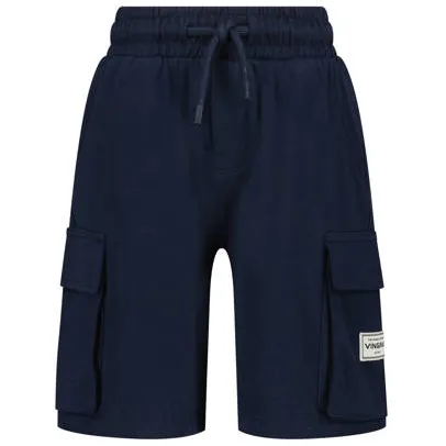 Vingino relaxed sweatshort donkerblauw met cargozakken