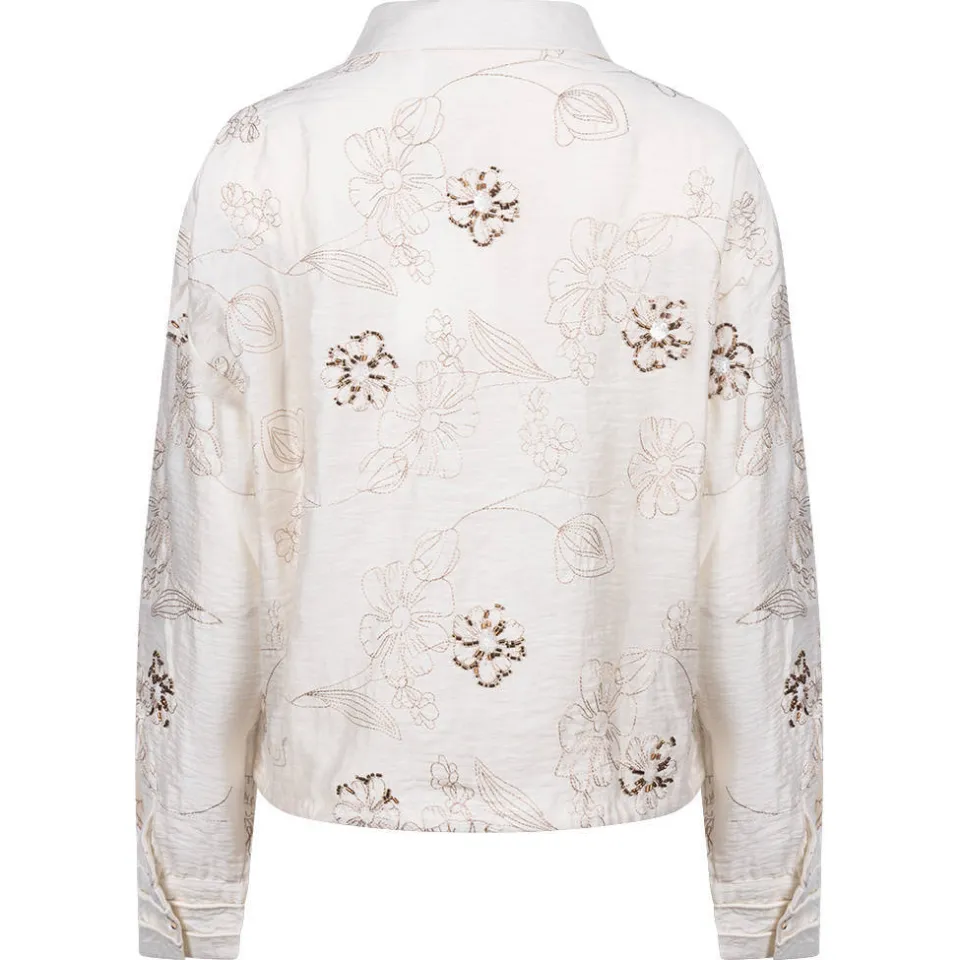 NUKUS Aaliya blouse crème met broderie, foto 3
