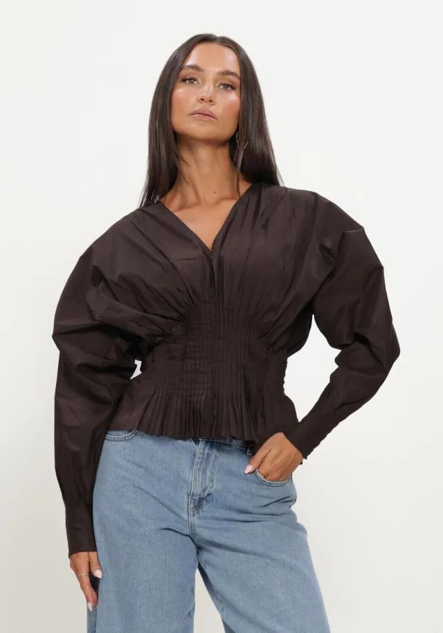 Notre-V NV-ISEL blouse bruin