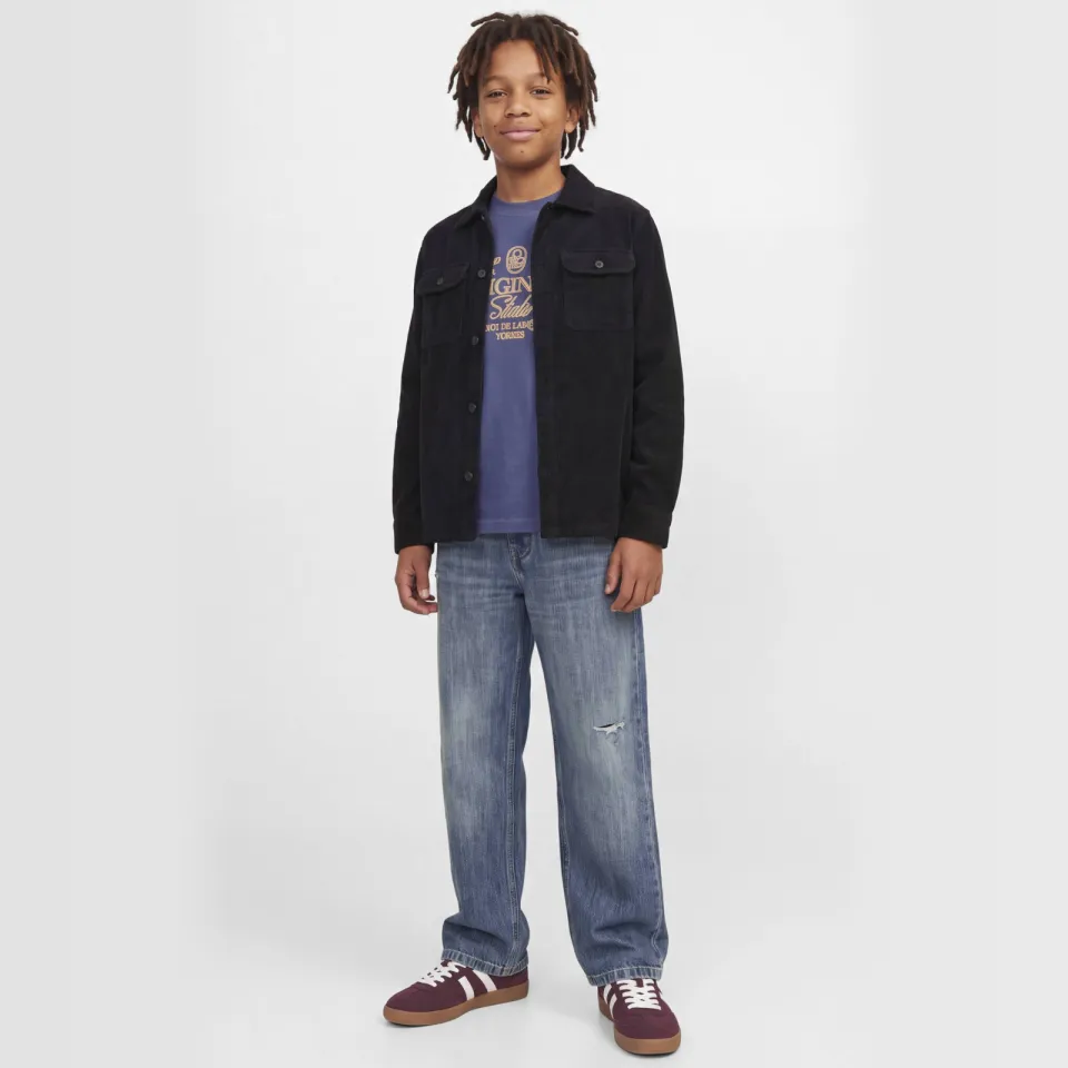 Jack & Jones JUNIOR corduroy overhemd - zwart