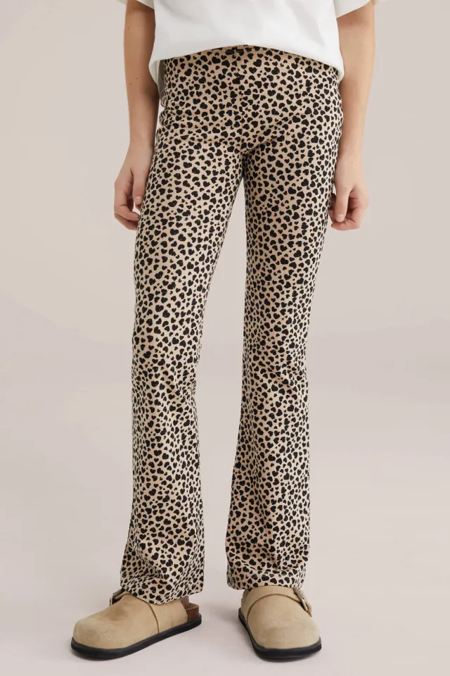 WE Fashion legging zwart/bruin set van 2, foto 3