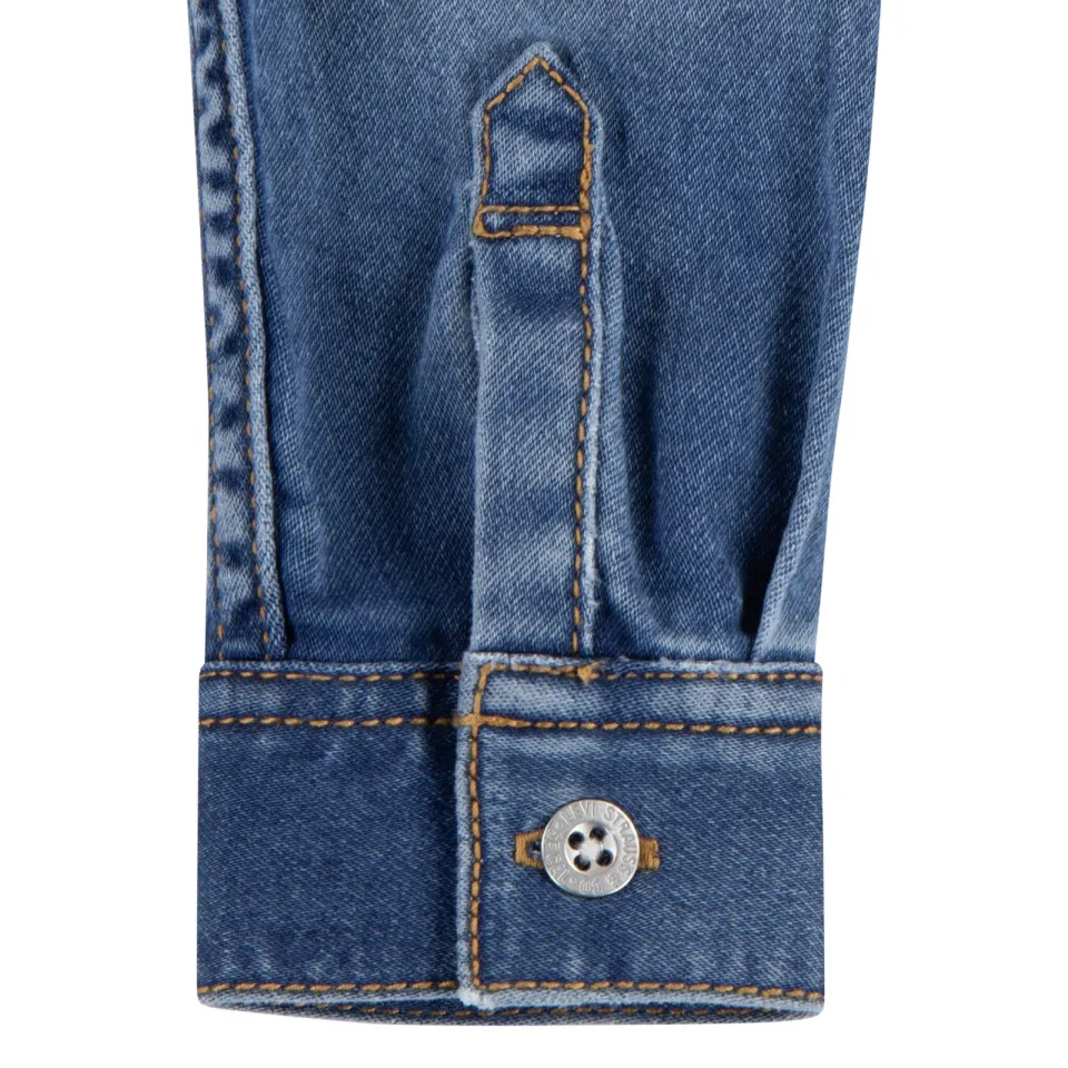 Levi's Kids casual overhemd medium blue denim, foto 3