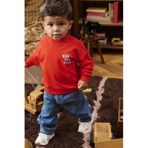Z8 mini sweater Deen met backprint rood, foto 5