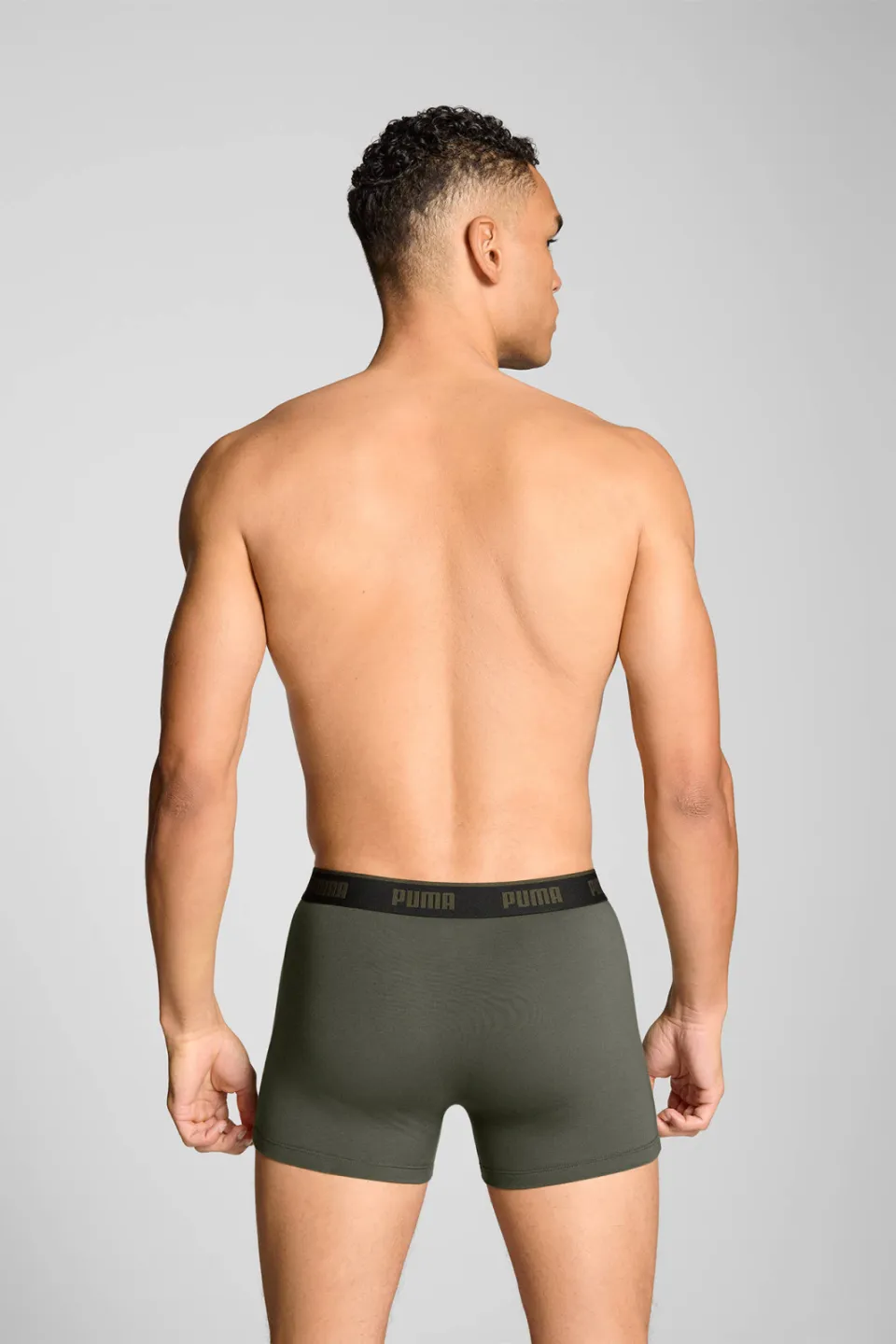 Puma Everyday Basic boxershorts 3-pack olijfgroen zwart, foto 5