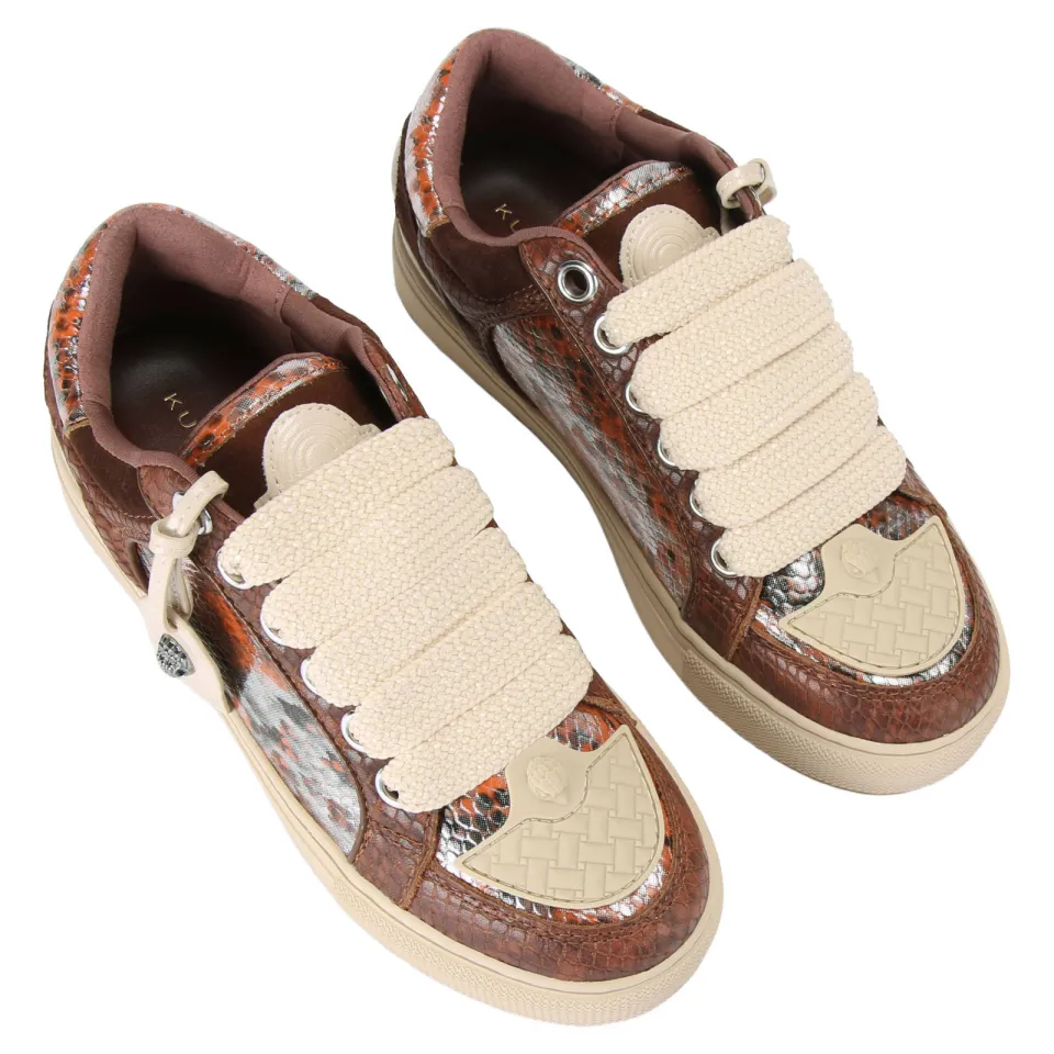 Kurt Geiger Tag leren sneakers - bruin, foto 5