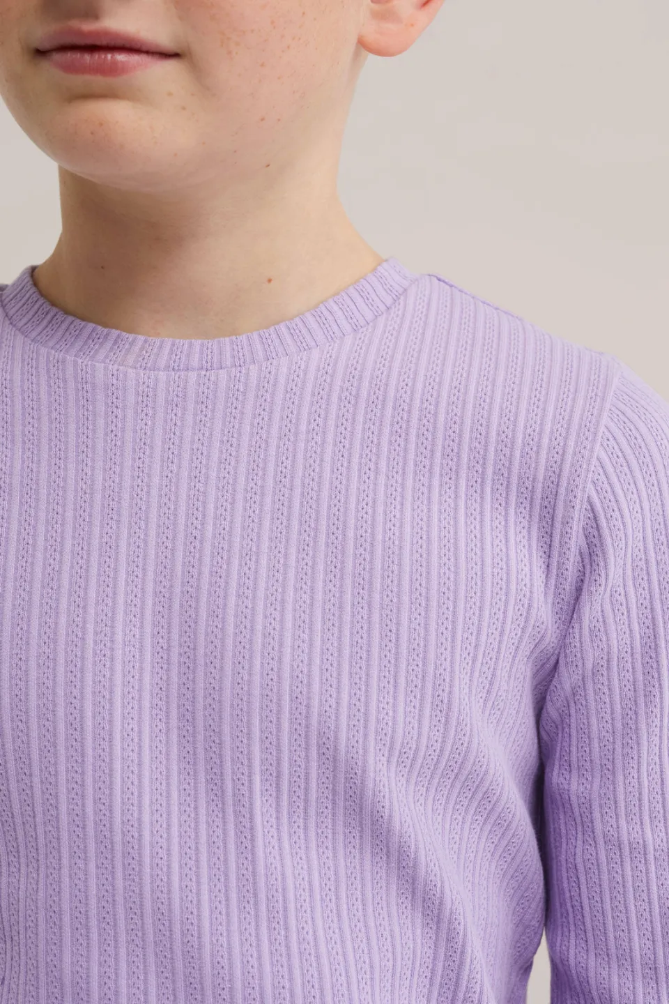 WE Fashion gebreide longsleeve lila, foto 6