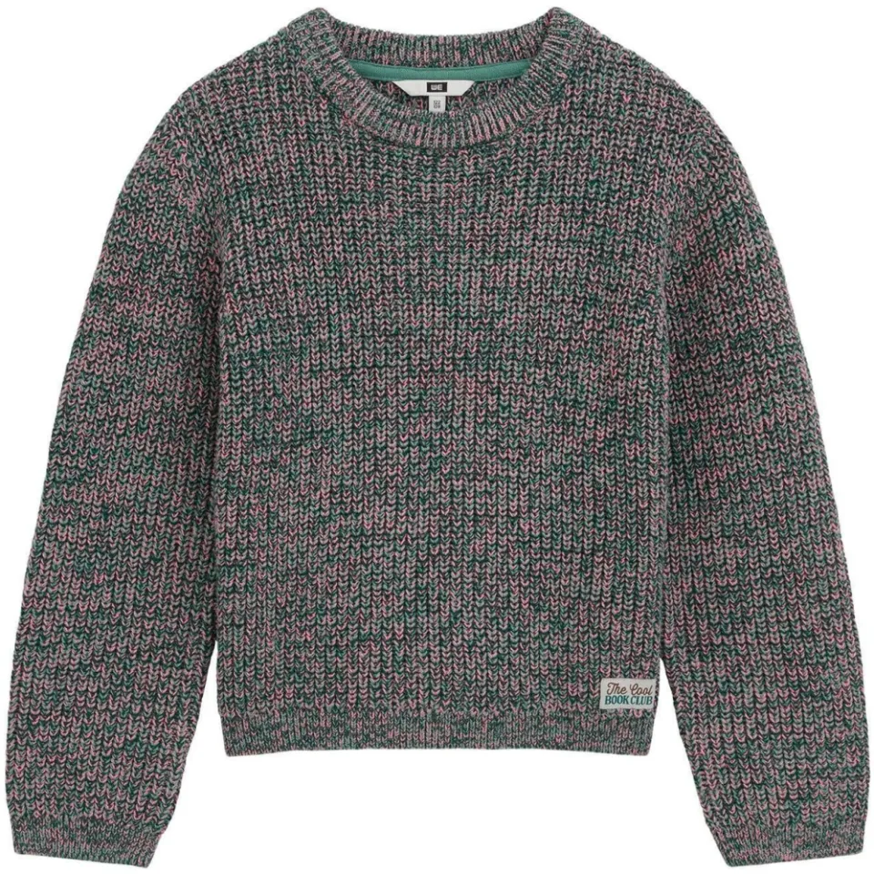 WE Fashion katoenen gebreide trui - groen, foto 2