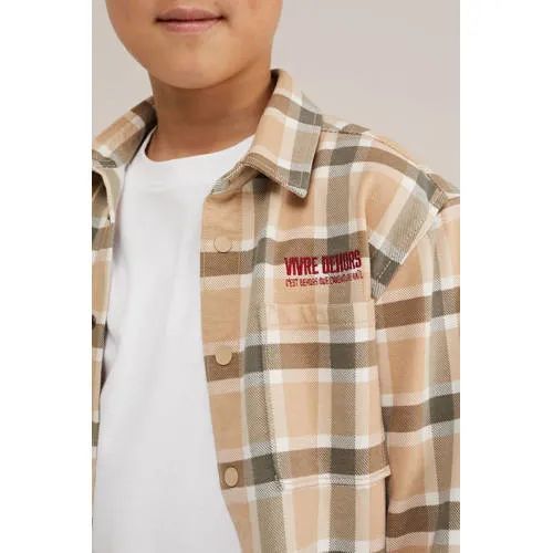 WE Fashion geruit overhemd - beige, foto 3