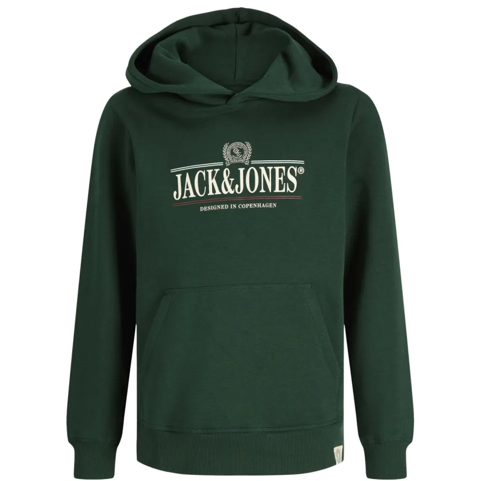 Jack & Jones JUNIOR hoodie met logo - donkergroen, foto 2