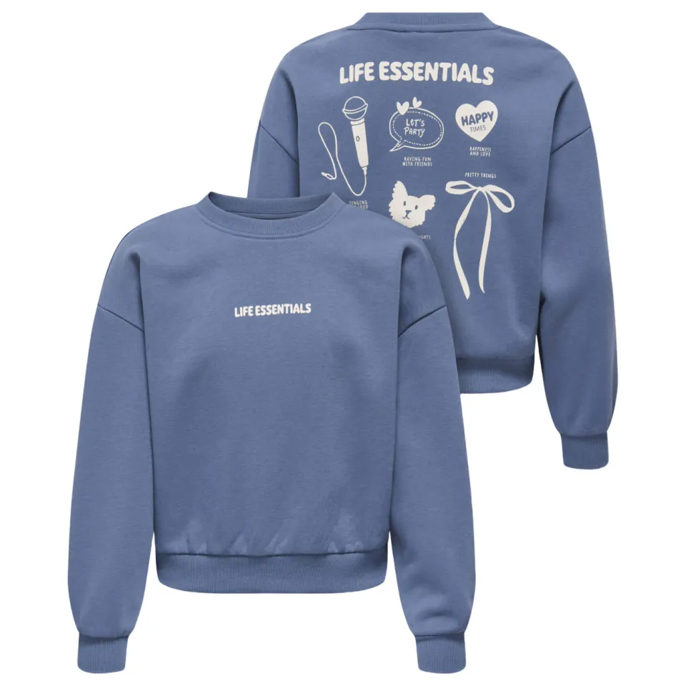 KIDS ONLY GIRL sweater met backprint - blauw, foto 3
