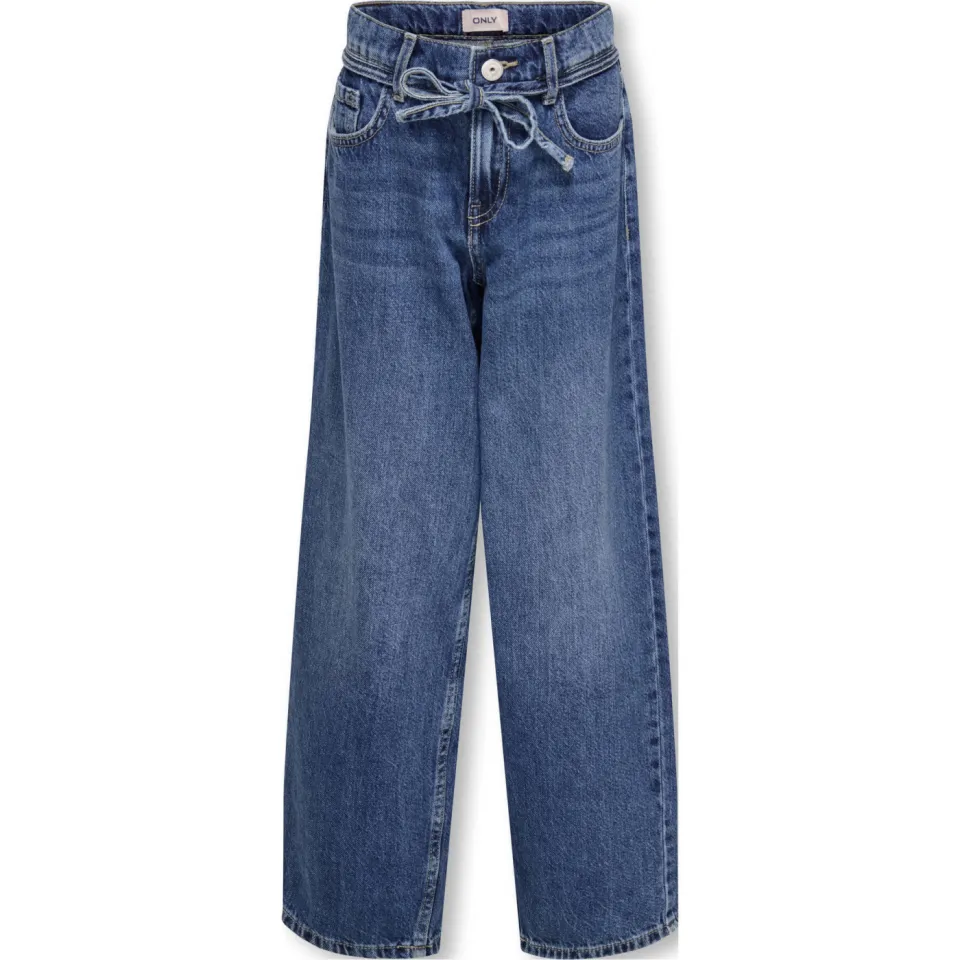 KIDS ONLY GIRL high waist straight leg jeans medium blue denim, foto 2