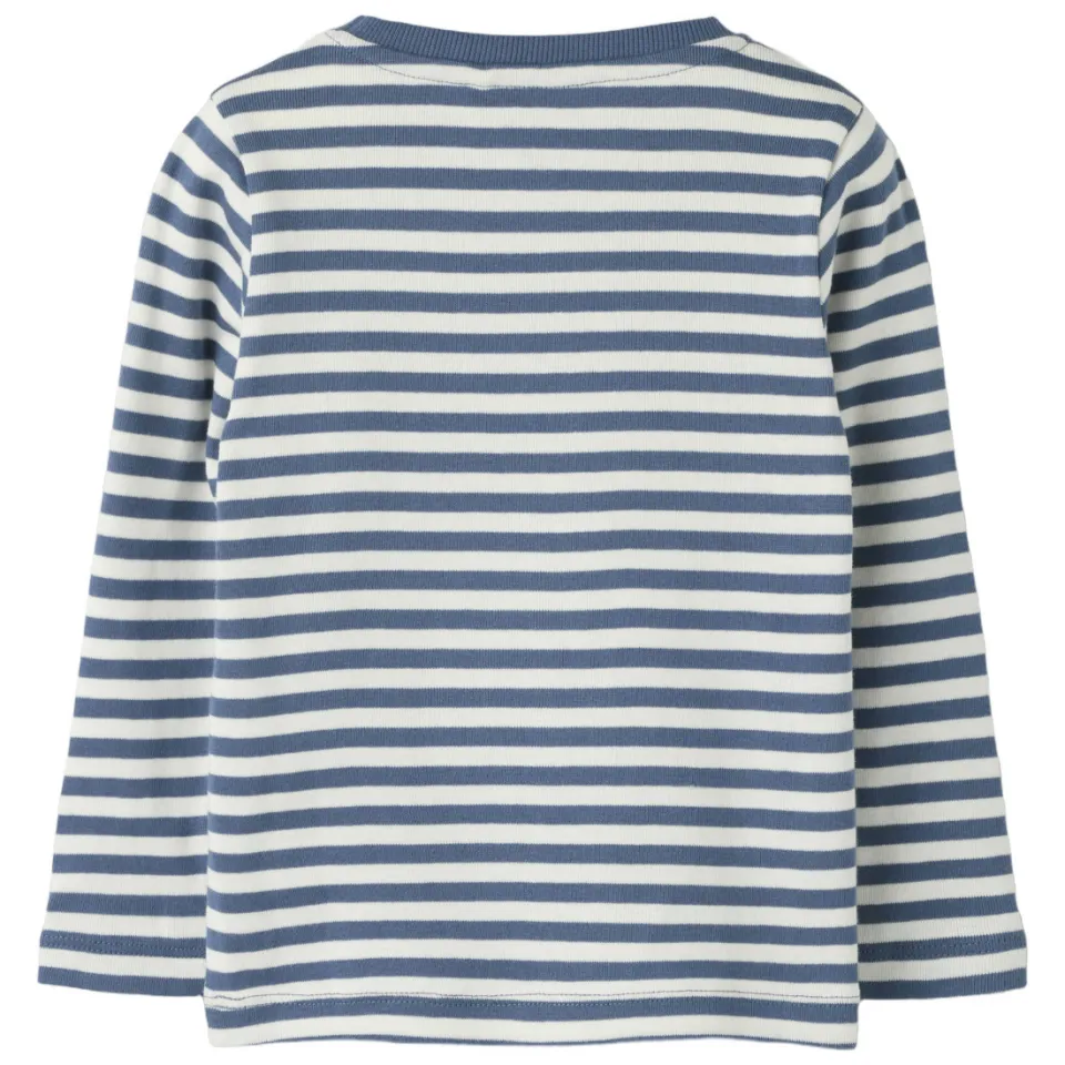 NAME IT MINI longsleeve met streepdessin blauw, foto 3