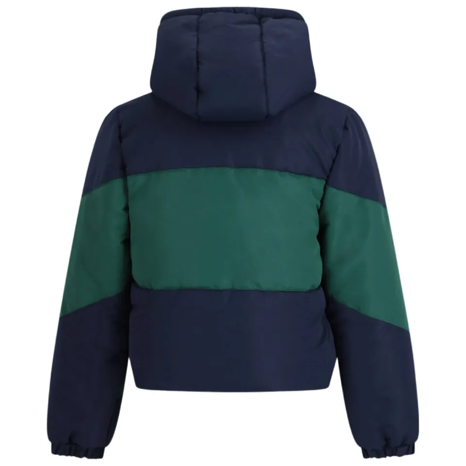 Moodstreet Jules gewatteerde winterjas donkerblauw donkerblauw/groen, foto 4