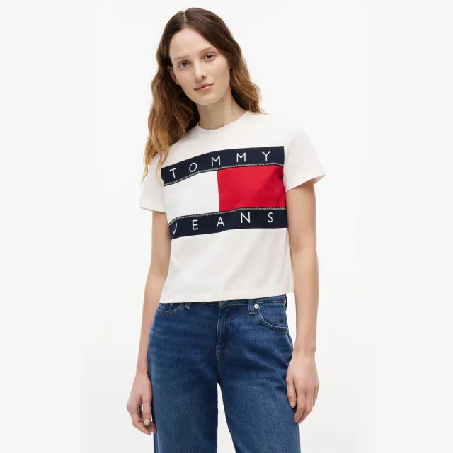 Tommy Jeans T-shirt met logo wit