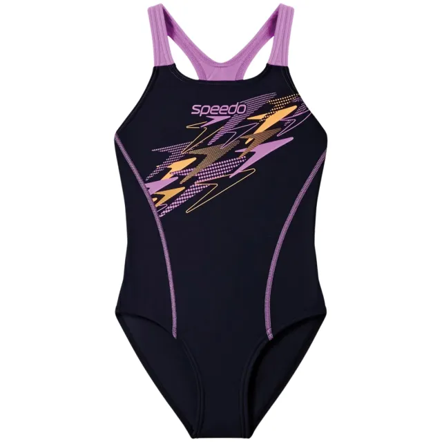 Speedo Medley Logo Medalist Badpak Meisjes Zwart/roze