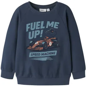 GUPPY MINI sweater met print - donkerblauw Trui Jongens Katoen Ronde hals