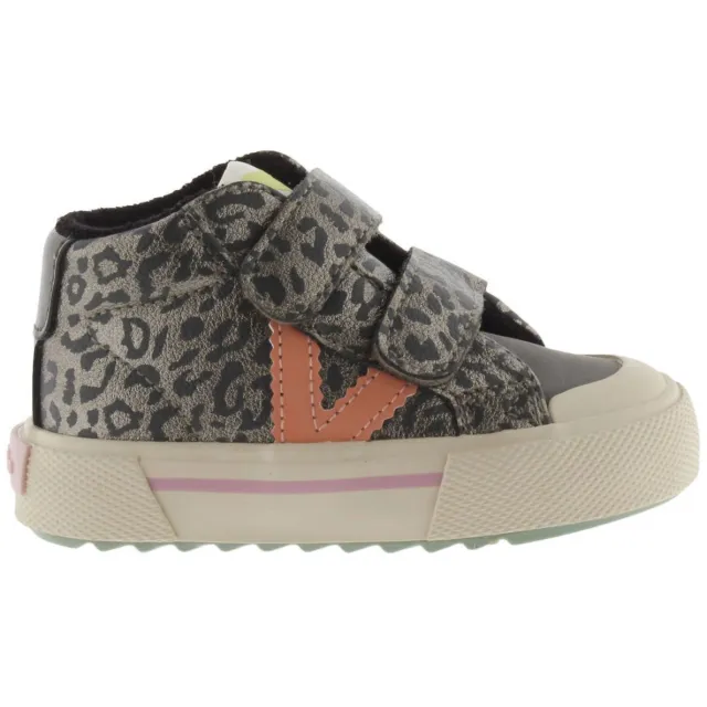 Victoria leren sneakers met panterprint - grijs