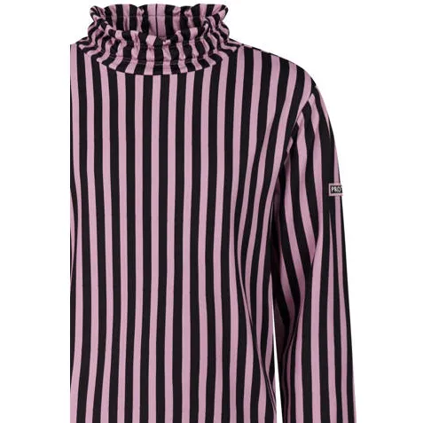Protest gestreepte outdoor sweater met opstaande kraag - lila/zwart, foto 8