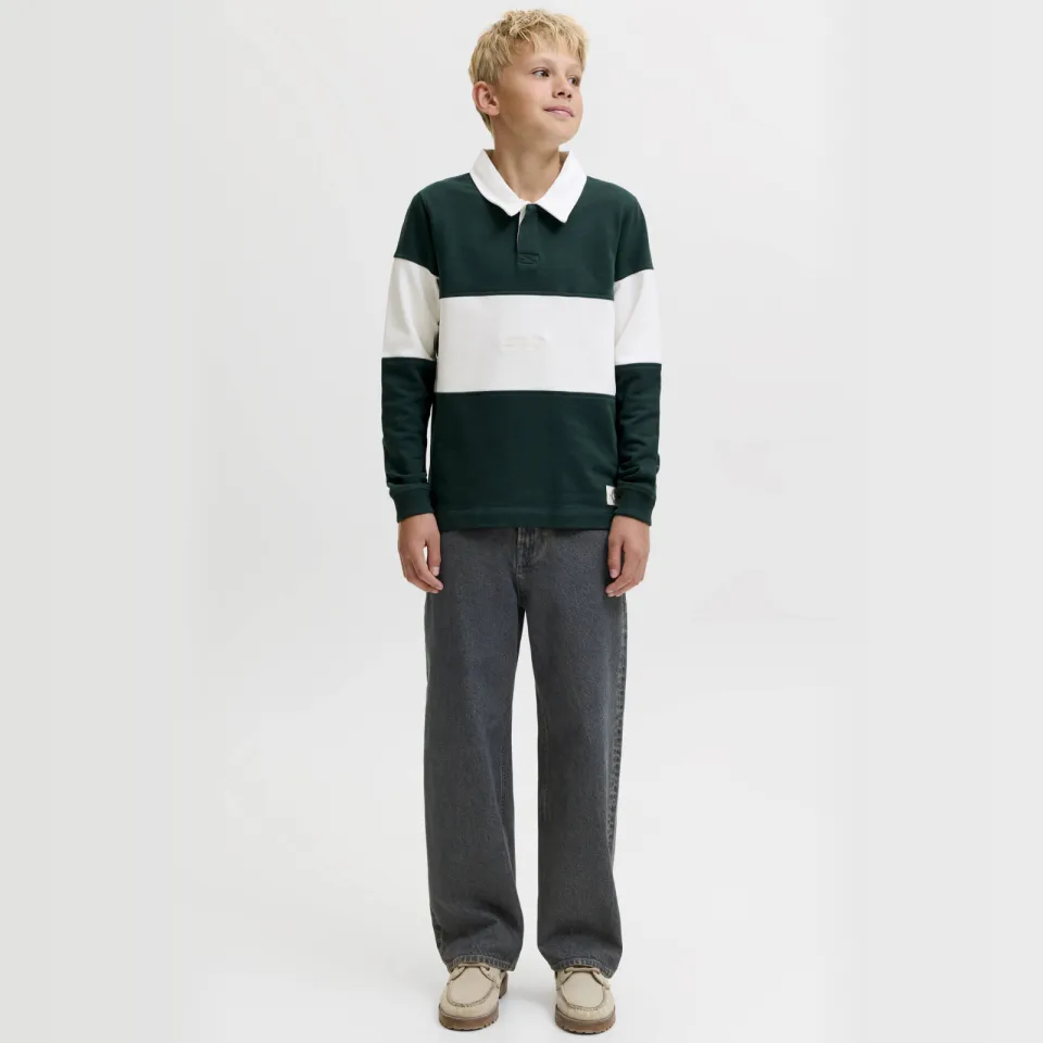 Jack & Jones JUNIOR baggy jeans JJIALEX JJORIGINAL - donkerblauw Blue denim
